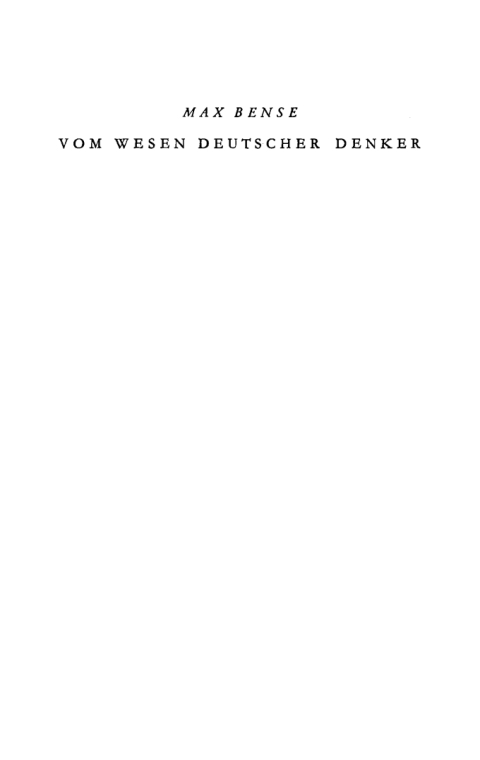 Cover image for book Vom Wesen deutscher Denker