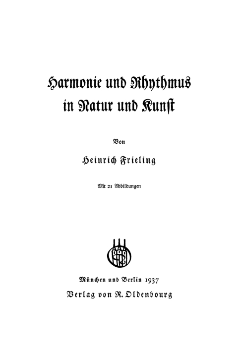 Cover image for book Harmonie und Rhythmus in Natur und Kunst