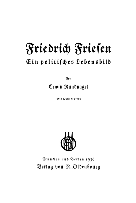 Cover image for book Friedrich Friesen