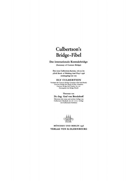 Cover image for book Culbertson’s Bridge-Fibel