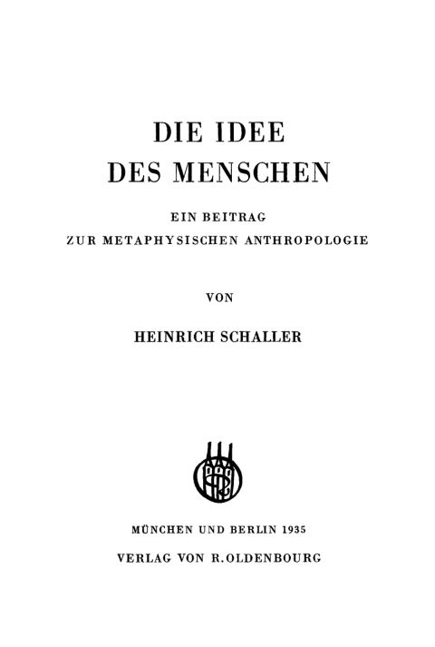 Cover image for book Die Idee des Menschen
