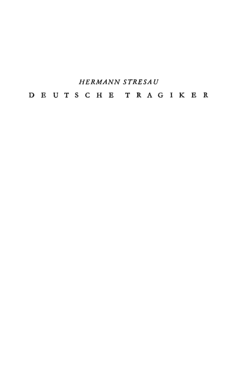 Cover image for book Deutsche Tragiker