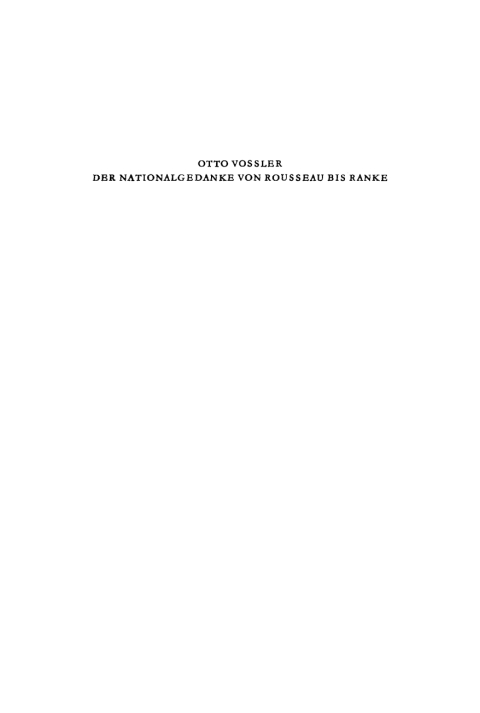 Cover image for book Der Nationalgedanke von Rousseau bis Ranke