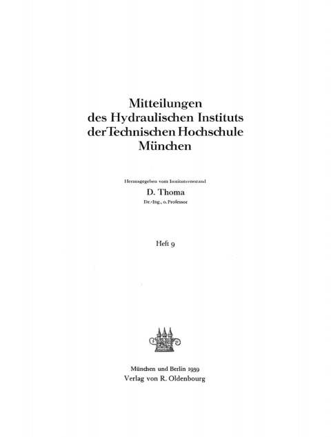 Cover image for book Mitteilungen des Hydraulischen Instituts der Technischen Hochschule München