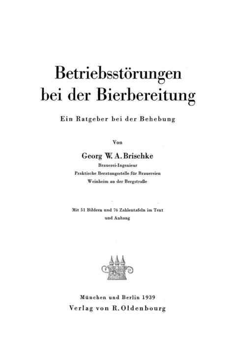 Cover image for book Betriebsstörungen bei der Bierbereitung