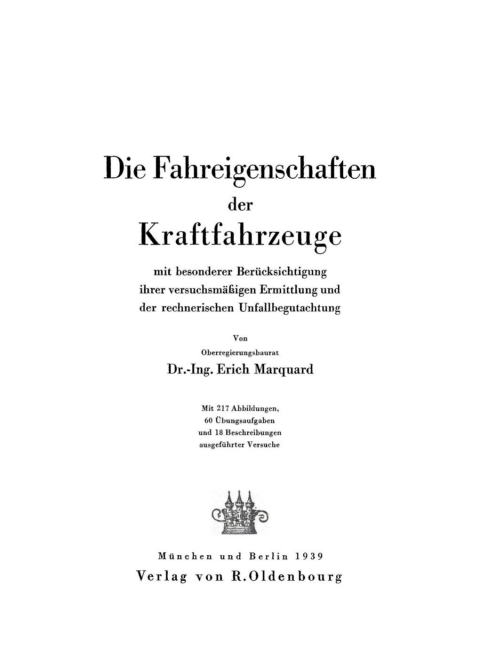 Cover image for book Die Fahreigenschaften der Kraftfahrzeuge
