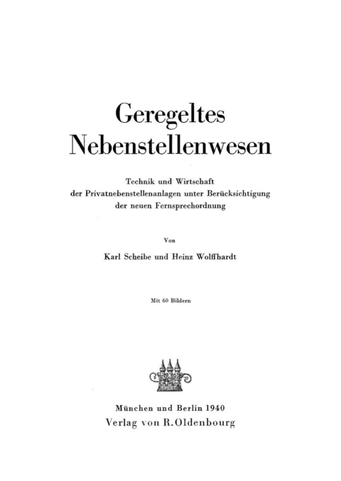 Cover image for book Geregeltes Nebenstellenwesen