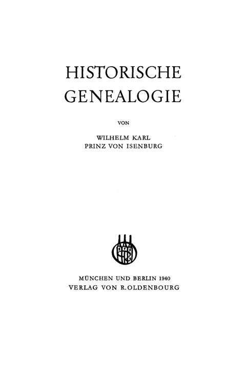 Cover image for book Historische Genealogie