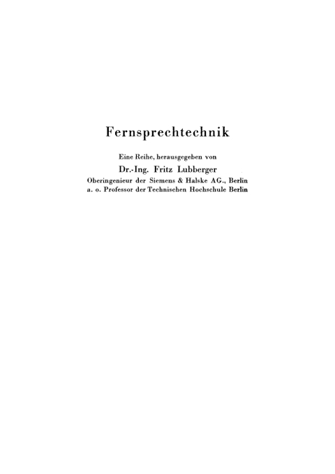 Cover image for book Die Stromversorgung von Fernsprech-Wählanlagen