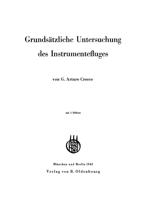 Cover image for book Grundsätzliche Untersuchung des Instrumentefluges