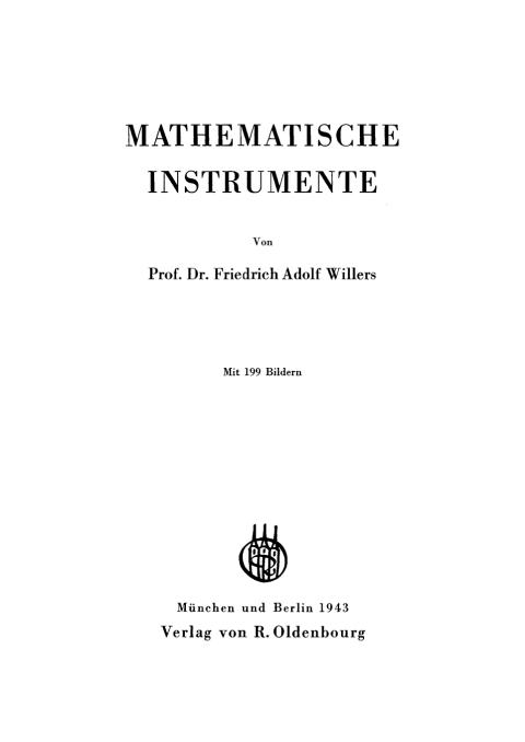 Cover image for book Mathematische Instrumente