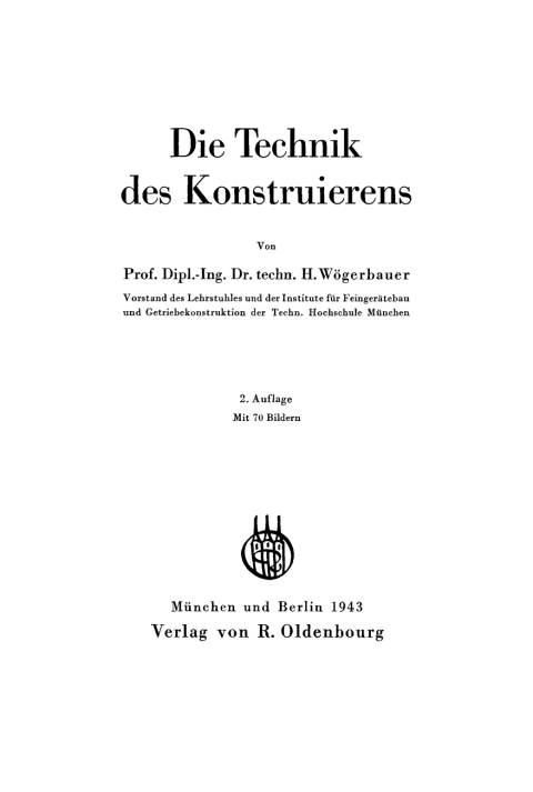 Cover image for book Die Technik des Konstruierens