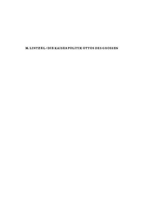 Cover image for book Die Kaiserpolitik Ottos des Grossen