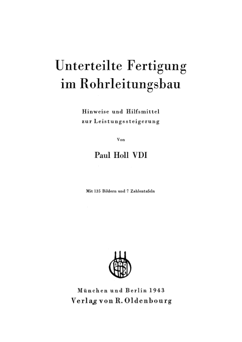 Cover image for book Unterteilte Fertigung im Rohrleitungsbau