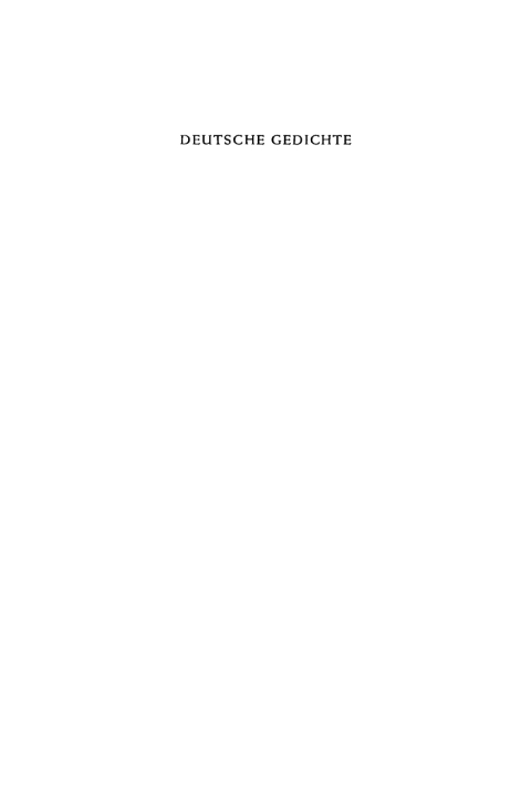 Cover image for book Deutsche Gedichte. Band 1