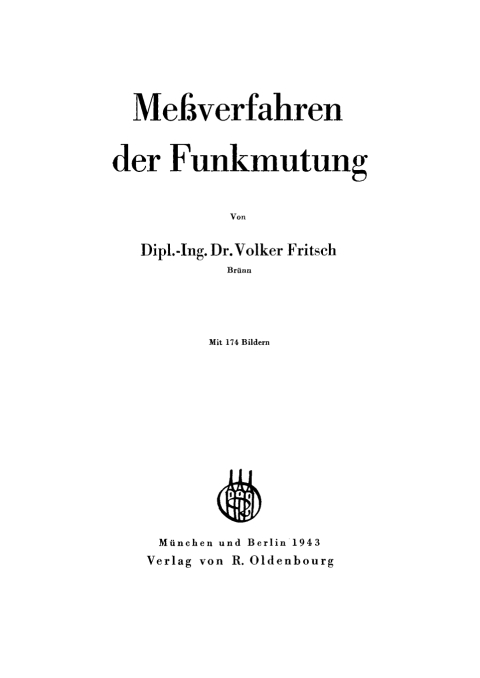 Cover image for book Meßverfahren der Funkmutung
