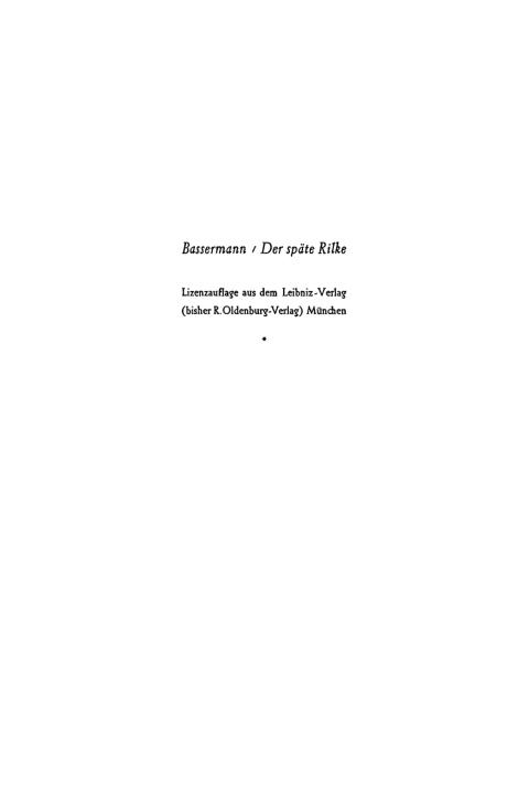 Cover image for book Der späte Rilke