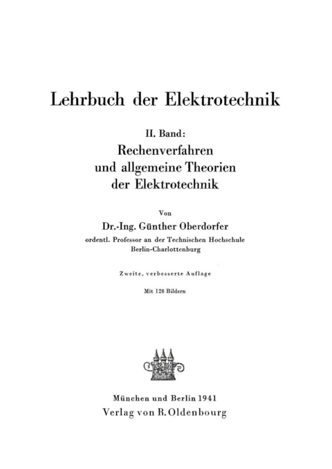 Cover image for book Rechenverfahren und allgemeine Theorien der Elektrotechnik