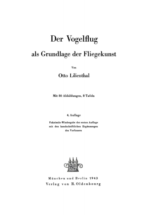 Cover image for book Der Vogelflug als Grundlage der Fliegekunst