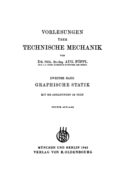 Cover image for book Graphische Statik