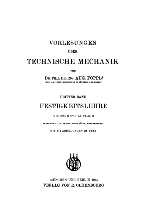Cover image for book Festigkeitslehre