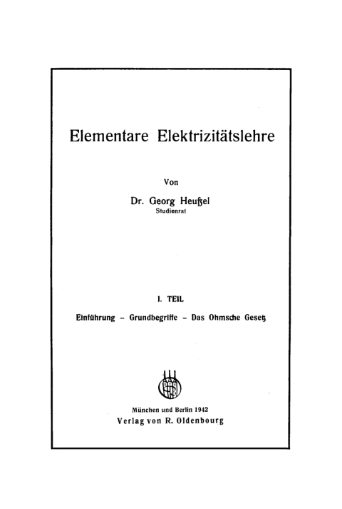 Cover image for book Einführung - Grundbegriffe - Das Ohmsche Gesetz