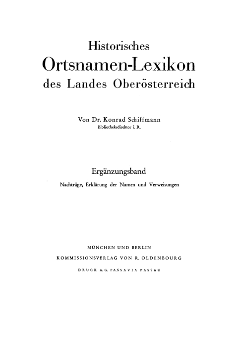 Cover image for book Nachträge, Erklärung der Namen und Verweisungen