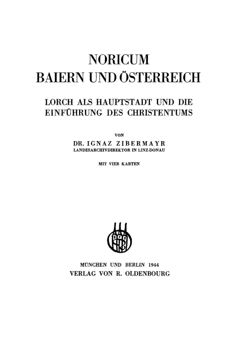 Cover image for book Noricum, Baiern und Österreich