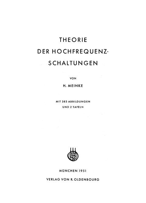 Cover image for book Theorie der Hochfrequenz-Schaltungen