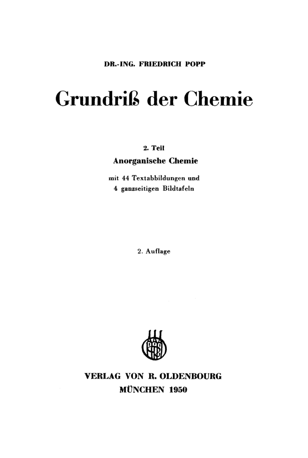 Page Fidelity Anorganische Chemie; $112.76