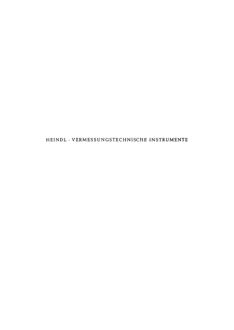 Cover image for book Vermessungstechnische Instrumente