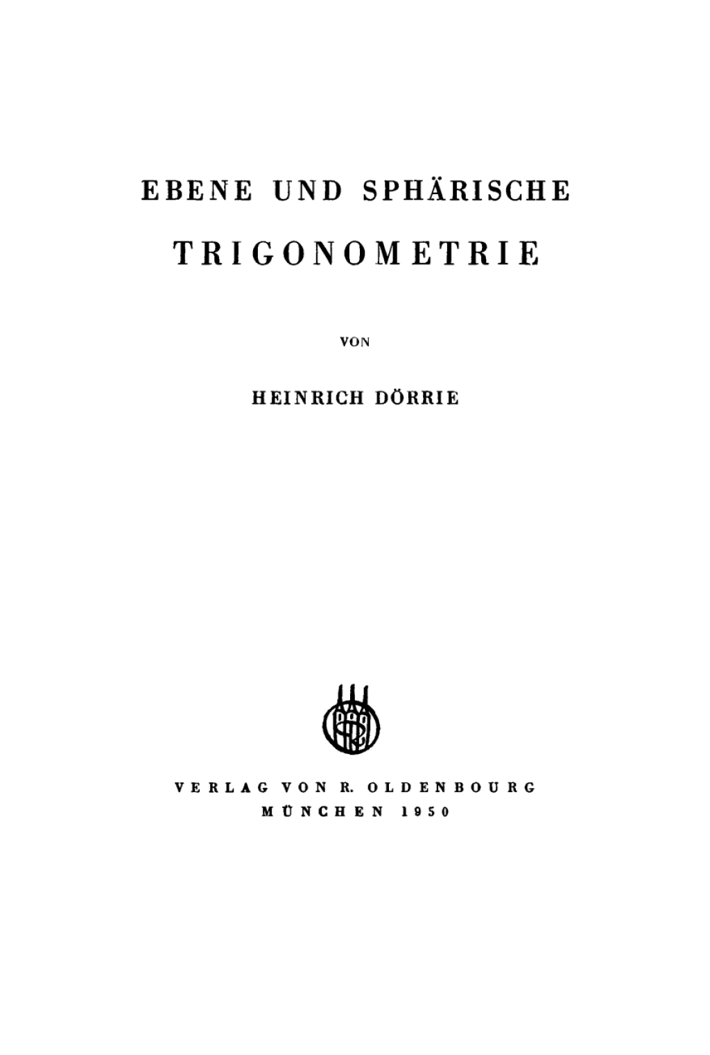 Page Fidelity Ebene und sphärische Trigonometrie; $153.61