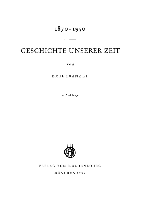 Cover image for book Geschichte unserer Zeit