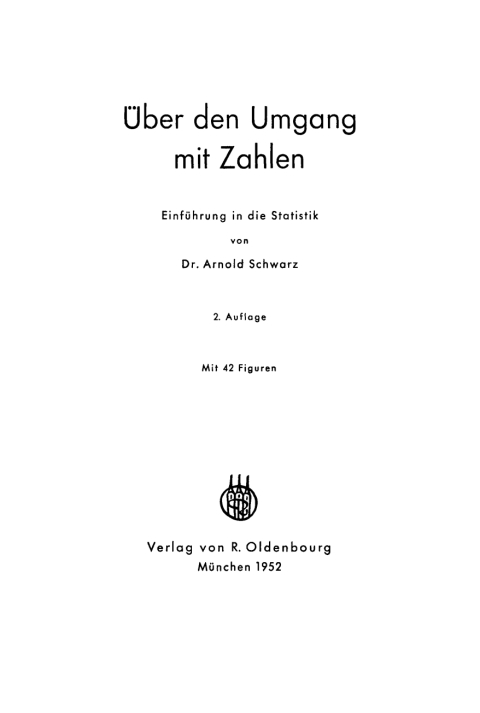 Cover image for book Über den Umgang mit Zahlen