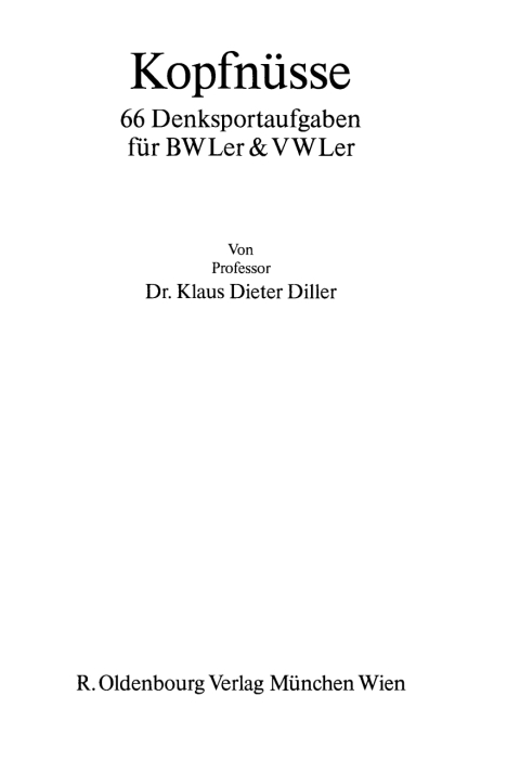 Cover image for book Kopfnüsse