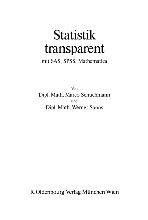 Cover image for book Statistik transparent