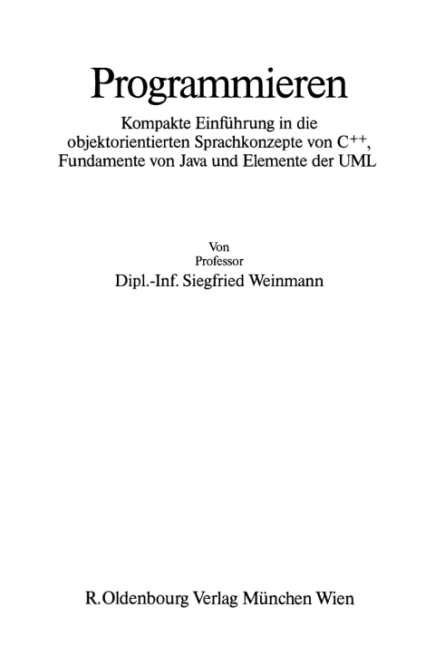 Cover image for book Programmieren