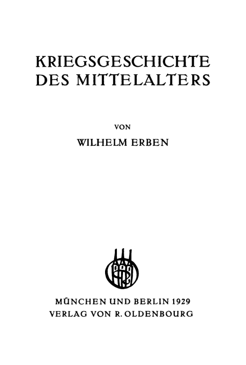 Cover image for book Kriegsgeschichte des Mittelalters