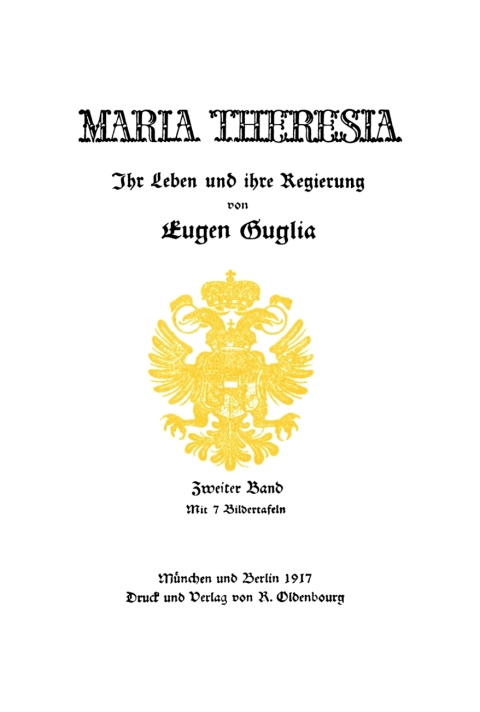 Cover image for book Eugen Guglia: Maria Theresia. Band 2