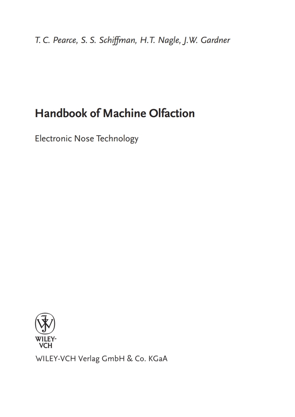 Handbook of Machine Olfaction: Electronic Nose Technology - 1st Edition (eBook)
