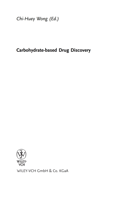 Cover image for book Carbohydrate-based Drug Discovery
