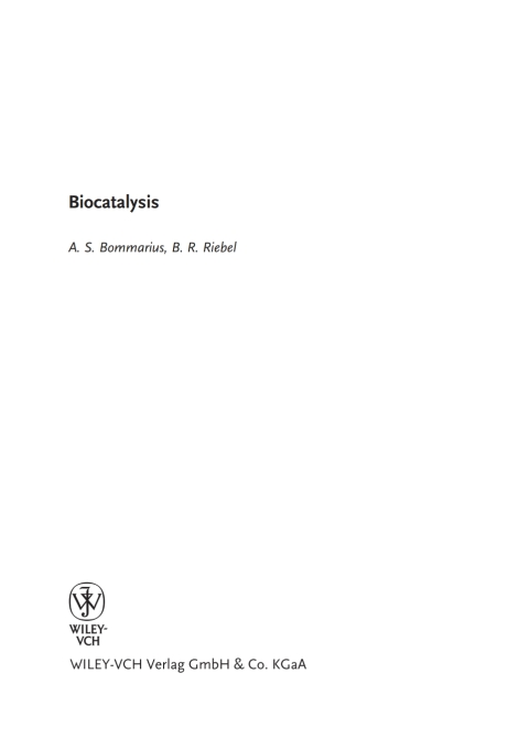 Cover image for book Biocatalysis: Fundamentals and Applications