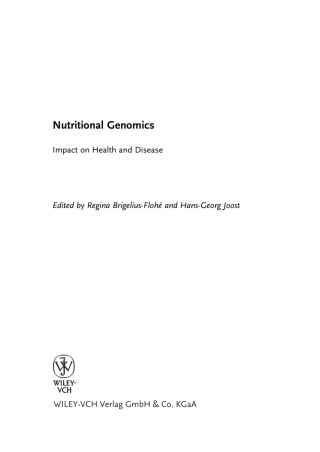 Nutritional Genomics: Impact on Health and Disease
