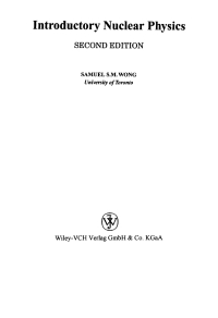 Introductory Nuclear Physics, 2nd Edition