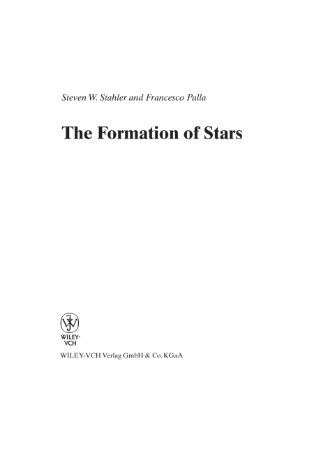 Cover image for book The Formation of Stars