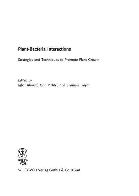 Cover image for book Plant-Bacteria Interactions