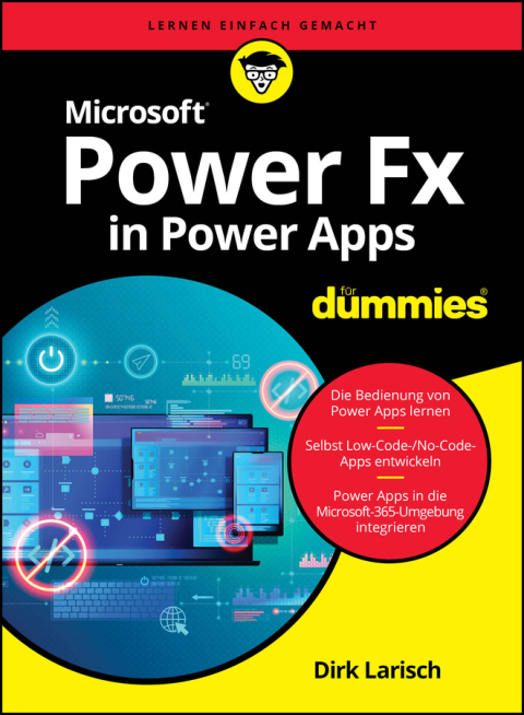 Cover image for book Microsoft Power FX in Power Apps für Dummies