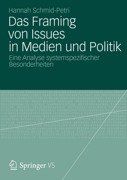 Cover image for book Das Framing von Issues in Medien und Politik
