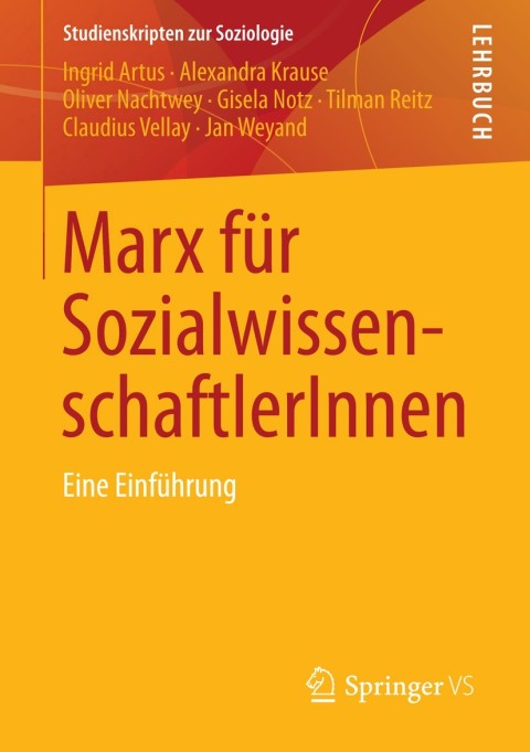 Cover image for book Marx für SozialwissenschaftlerInnen