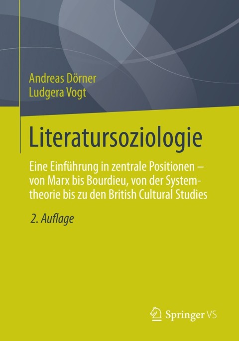 Cover image for book Literatursoziologie